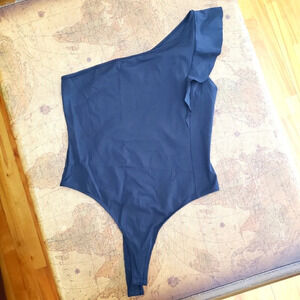 *VICTORIA SECRET, one  shoulder bodysuit, size L, black